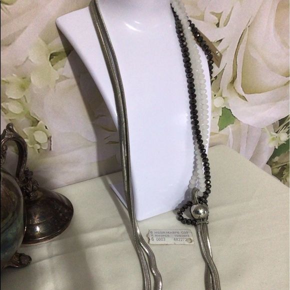 Vintage Erica Lyons Long Mixed Material Necklace Multi Strand NWT NOS - Picture 3 of 16